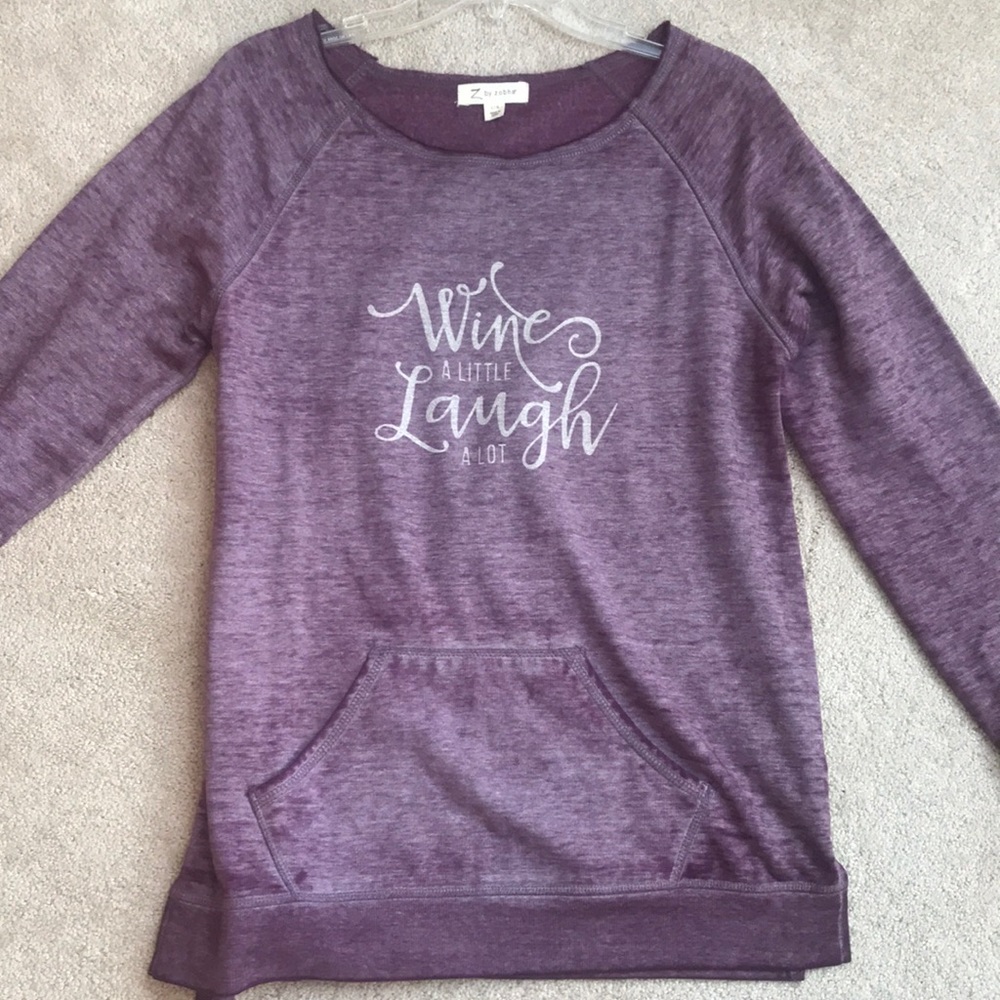 Wine a little laugh a lot sweatshirt